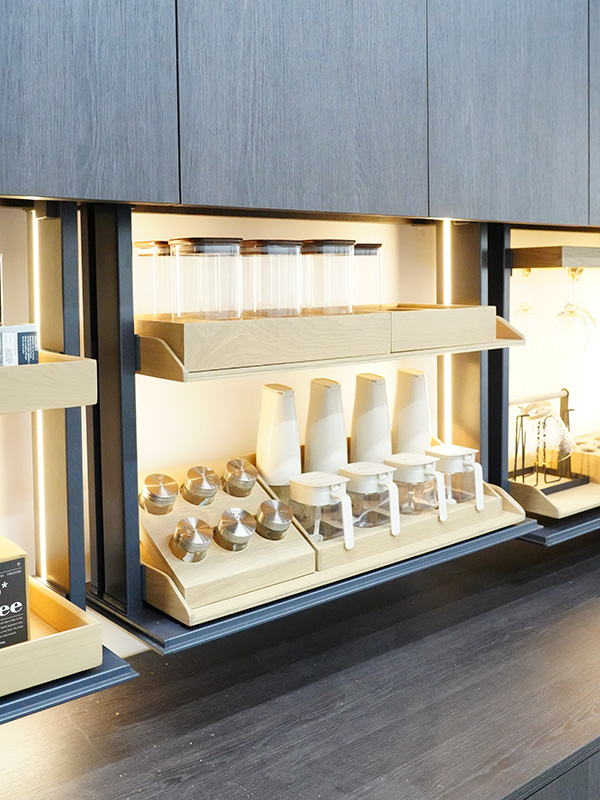 Fitted wardrobe interior with organizers